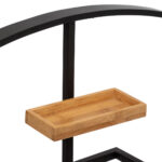 Suport haine valet 5Five Bamboo din otel si bambus, 44x22x114 cm, negru Mob360 - imagine 3