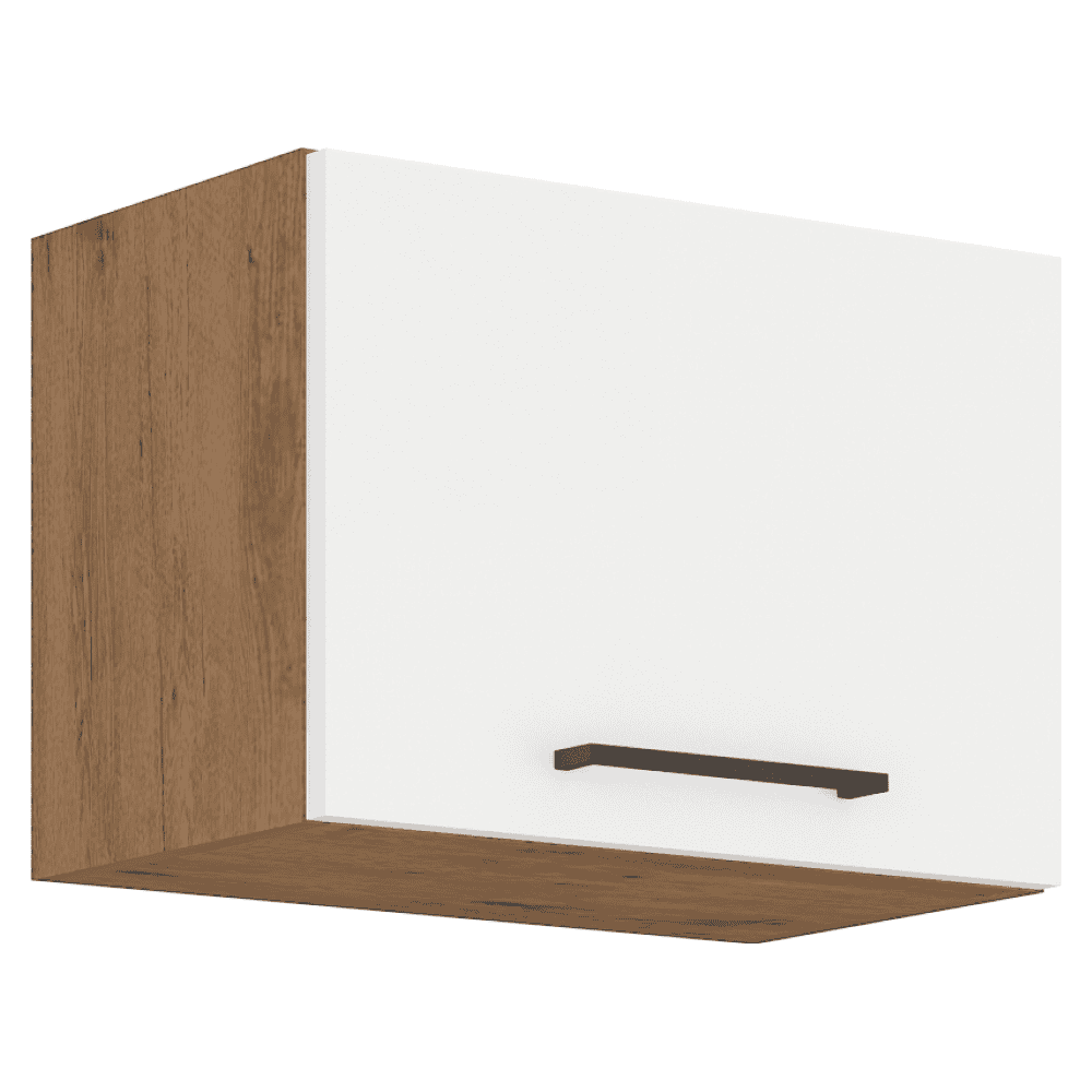 VEGA-50-GU-36-1F-01 Cabinet superior, stejar Lancelot/alb extra lucios HG, VEGA 50 GU-36 1F - imagine 1