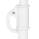 Umbrela de plaja 160 cm cu structura metalica, inclinare reglabila si husa transport, alb si rosu Mob360 - imagine 9