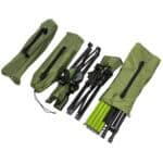 Set camping 5 in 1 cu masa si 4 scaune pliabile, structura otel si blat aluminiu, 53x52x50 cm, verde Mob360 - imagine 3