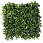 Panou decorativ artificial 50x50 cm, montare pe perete sau gard, buxus, interior/exterior Mob360