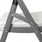 Scaun pliabil 54x46x86 cm, otel si HDPE, antiderapant, alb Mob360 - imagine 4