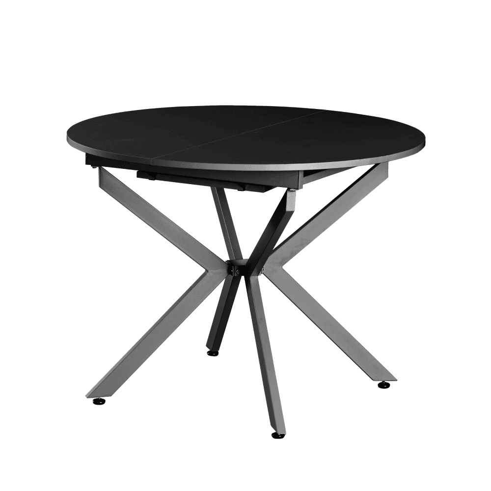 abero-typ-1-stol-cierna-1 Masă extensibilă de dining, neagră, 100x100-140x75 cm, ABERO TIP 1 - imagine 1