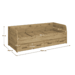 Pat 2S, 90x200, stejar Artisan, AIRON - imagine 2