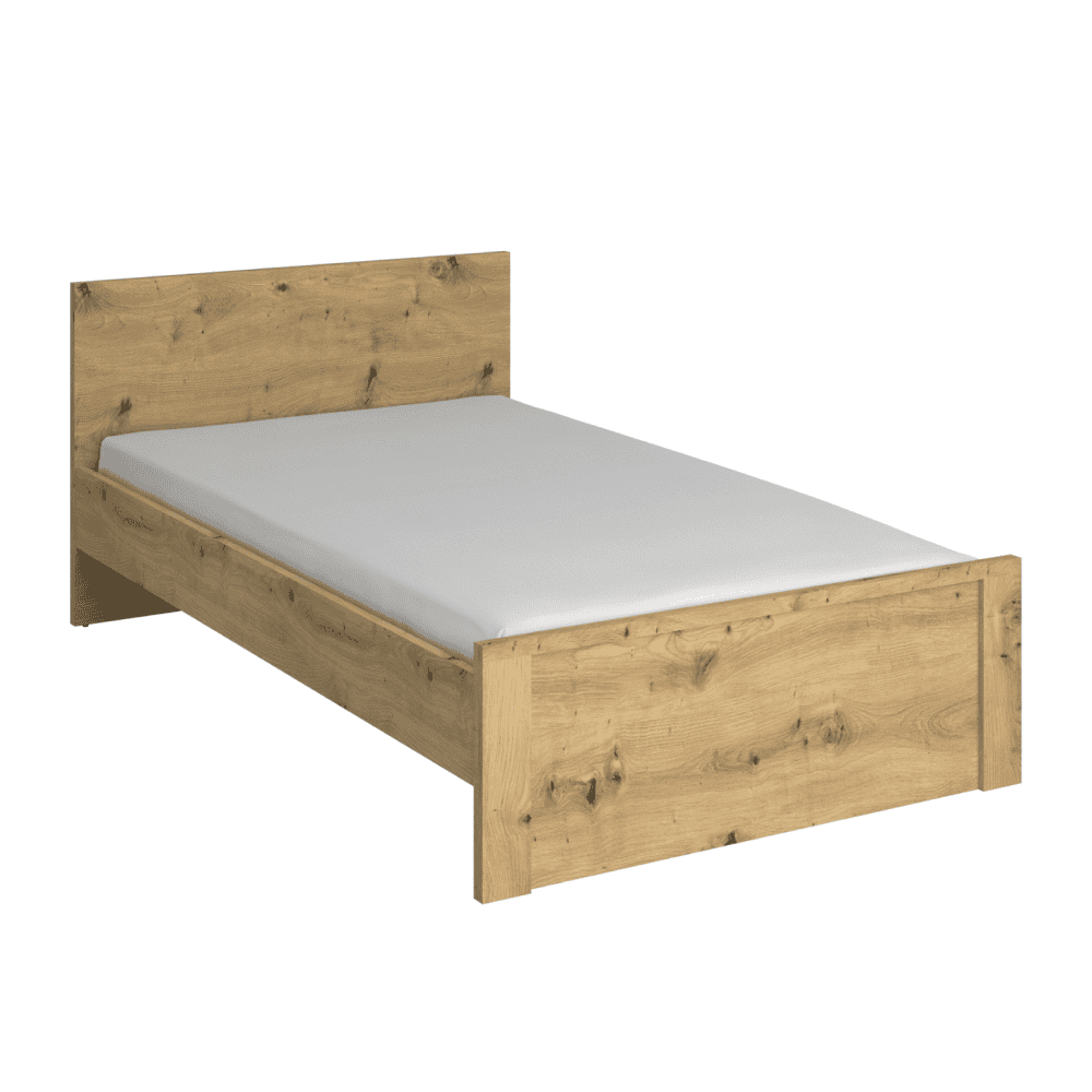 airon-postel-120-hlavna Pat, 120x200, stejar Artisan, AIRON - imagine 1