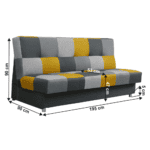 Canapea, muştar, ţesătură malmo, ALABAMA - imagine 5