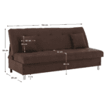 Canapea extensibilă, maro, ALADA - imagine 3
