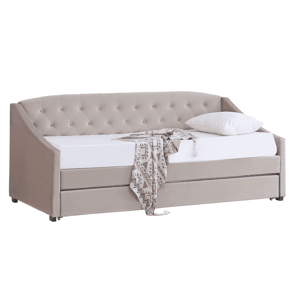 aloda-postel-hneda-05 Pat extensibil, maro-gri Taupe, ALODA - imagine 1