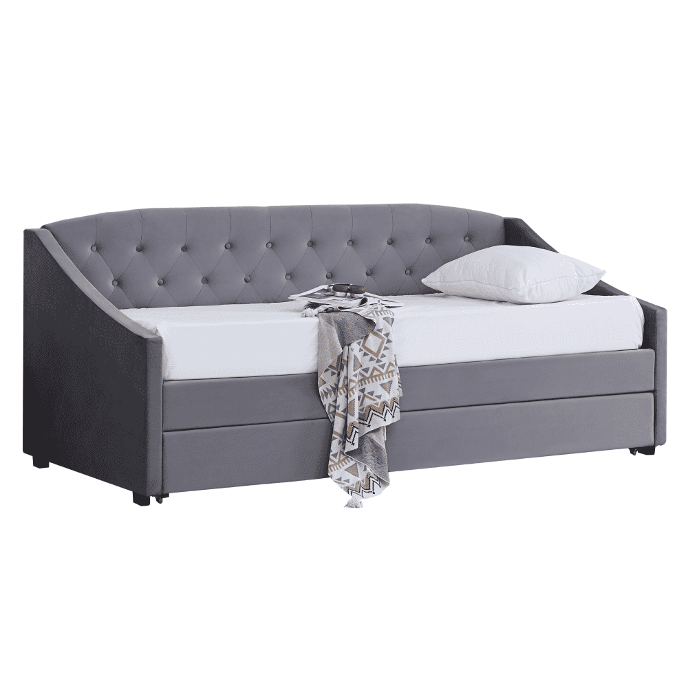 aloda-postel-siva-05 Pat extensibil, gri, ALODA - imagine 1