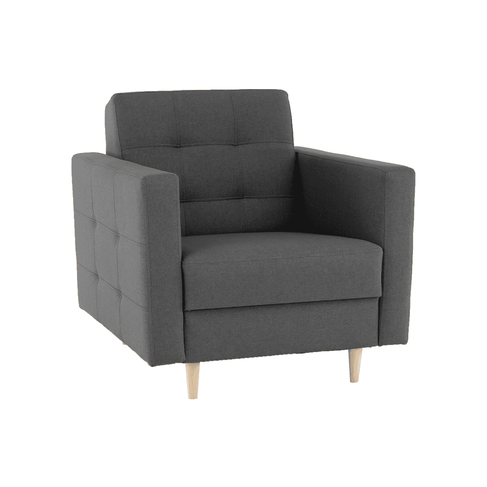 amedia-3-sed-tmsiva-w-kr-4 Fotoliu complet tapiţat, material textil gri închis, AMEDIA - imagine 1