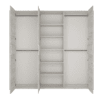 Set dormitor, (dulap, pat 160x200, 2x noptieră), alb craft, ANGEL - imagine 5