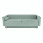 Canapea extensibilă, verde mentă textil Queens, AURELIA - imagine 4