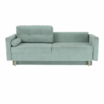 Canapea extensibilă, verde mentă textil Queens, AURELIA - imagine 5