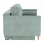 Canapea extensibilă, verde mentă textil Queens, AURELIA - imagine 8