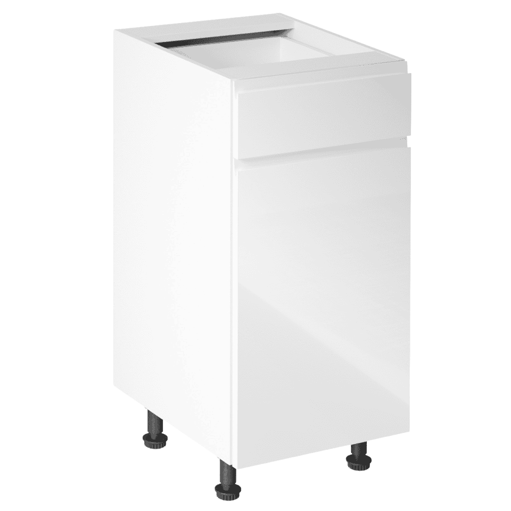 aurora-dodd-biela-d40-s1-prava Dulap inferior, alb/alb extra lucios, de dreapta, AURORA D40S2 - imagine 1