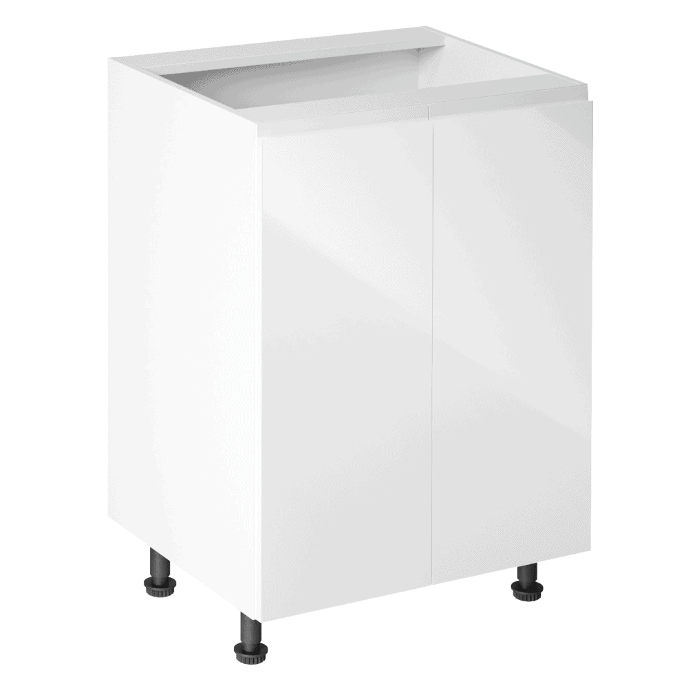 aurora-dodd-biela-d60 Dulap inferior, alb/alb extra lucios, AURORA D602F - imagine 1