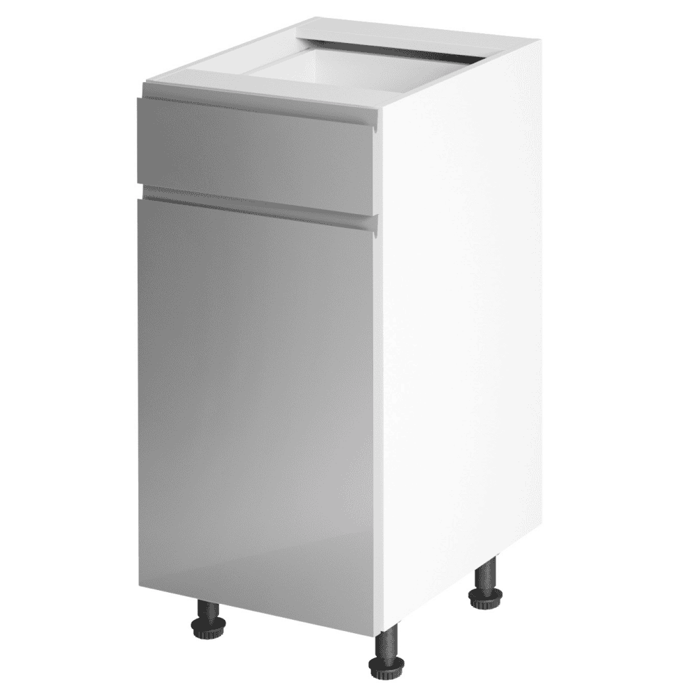 aurora-dodd-siva-d40-s1-lava Dulap inferior, alb/gri extra lucios, stânga, AURORA D40S1 - imagine 1