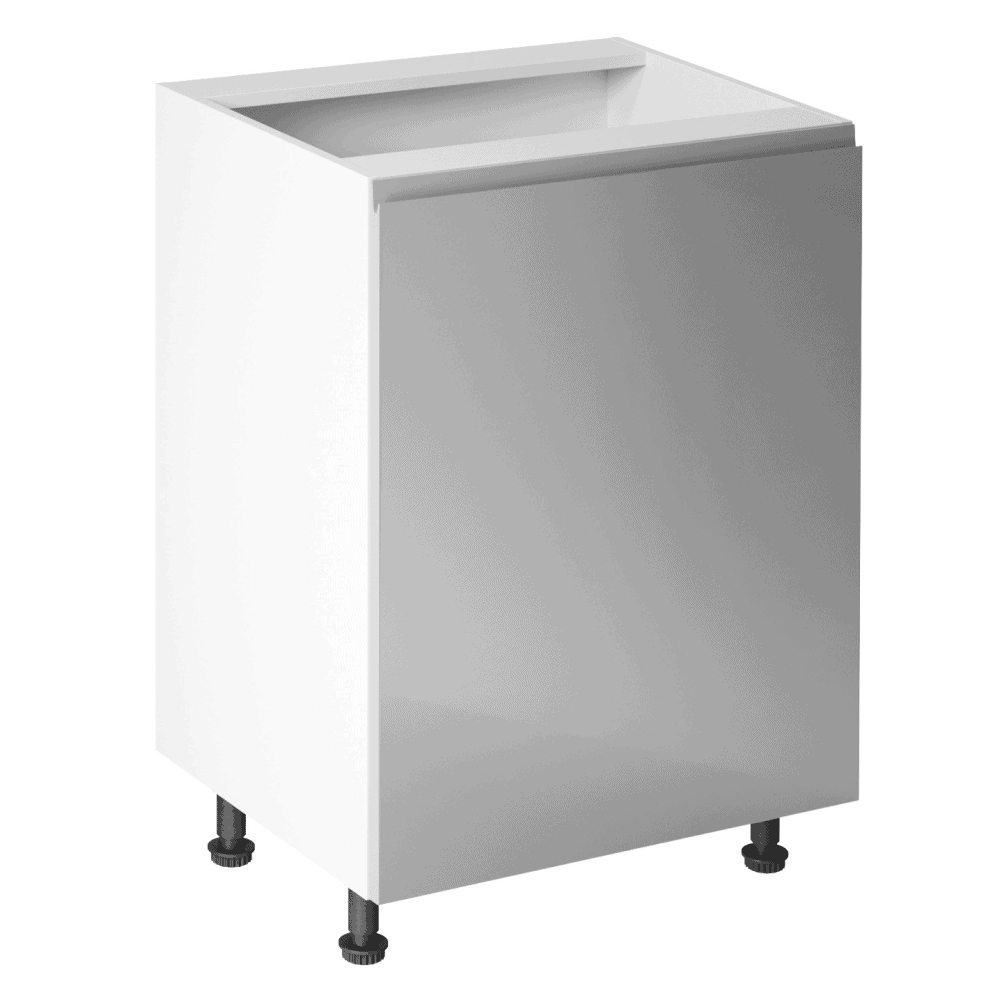 aurora-dodda-siva-d60-1f-prava Dulap inferior, alb/gri extra lucios, dreapta, AURORA D601F - imagine 1