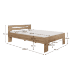 Pat, 140x200, stejar artisan, BASIS - imagine 3