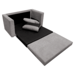 Canapea extensibilă, gri, BEJA - imagine 4