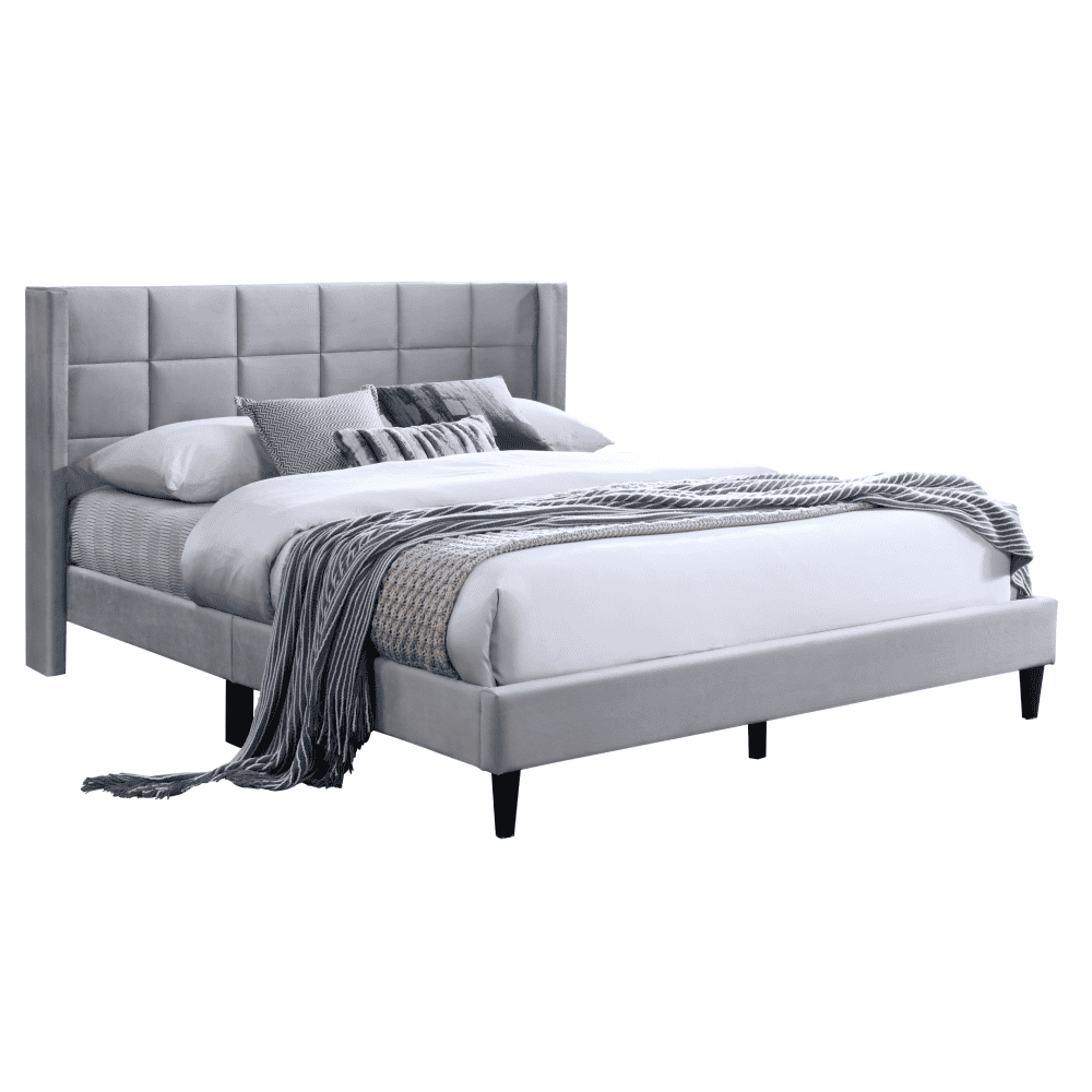 belato-postel-160-siva-01 Pat, 160x200, gri ţesătură Velvet, BELATO - imagine 1