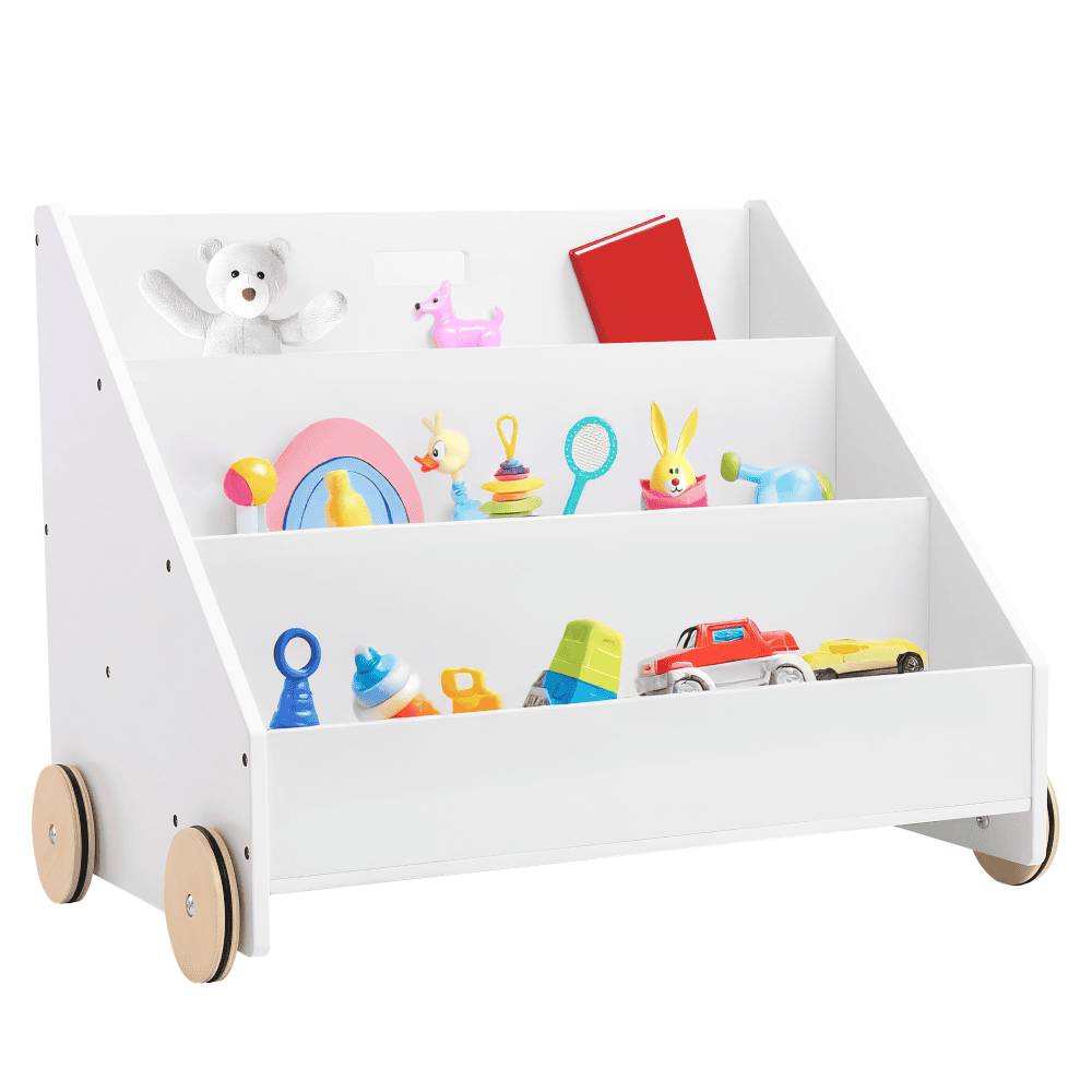 berus-regal-04-dod Bibliotecă pentru copii cu roţi, albă, BERUS - imagine 1