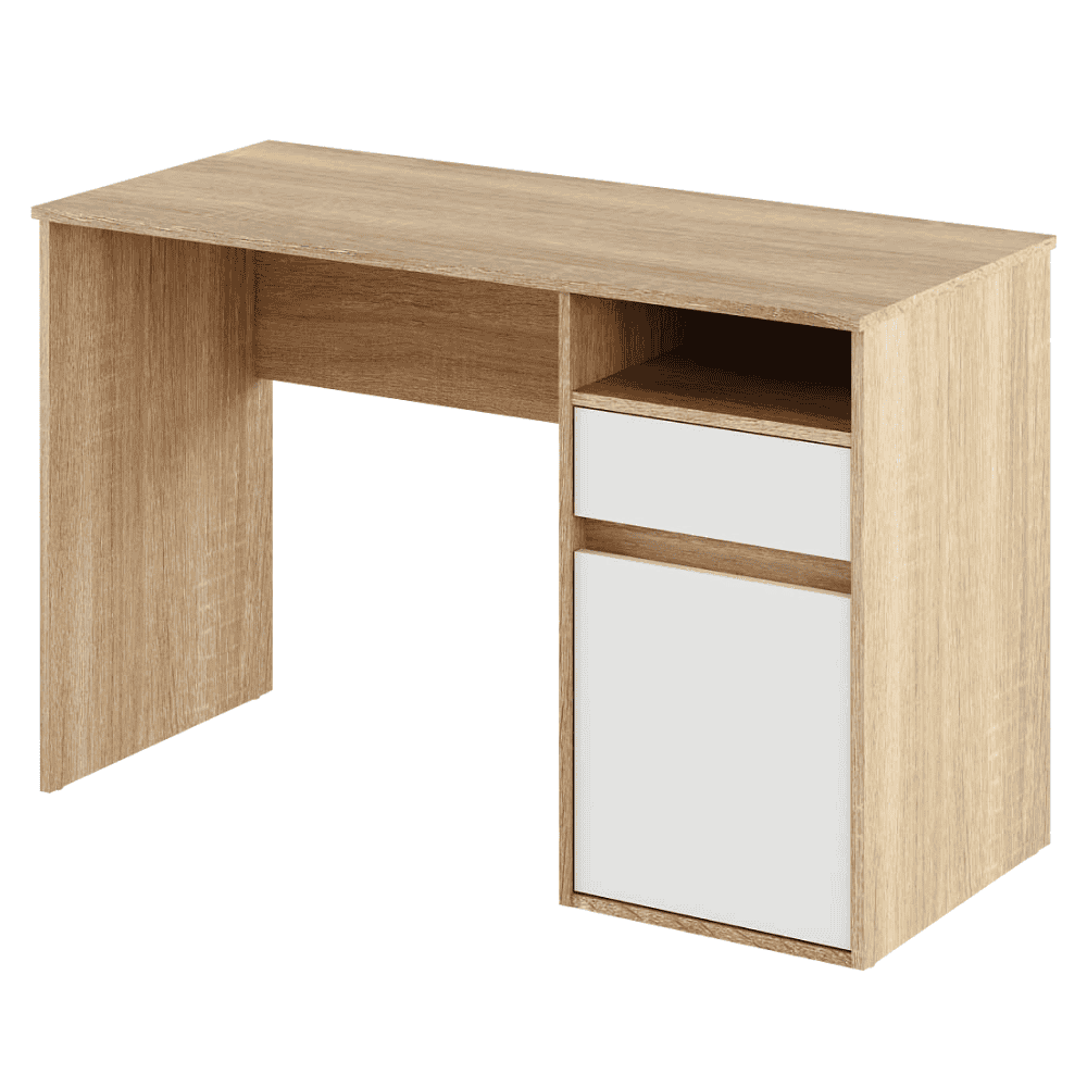 bili-new-biela-03 Masă pentru calculator, stejar sonoma/alb, BILI NEW - imagine 1