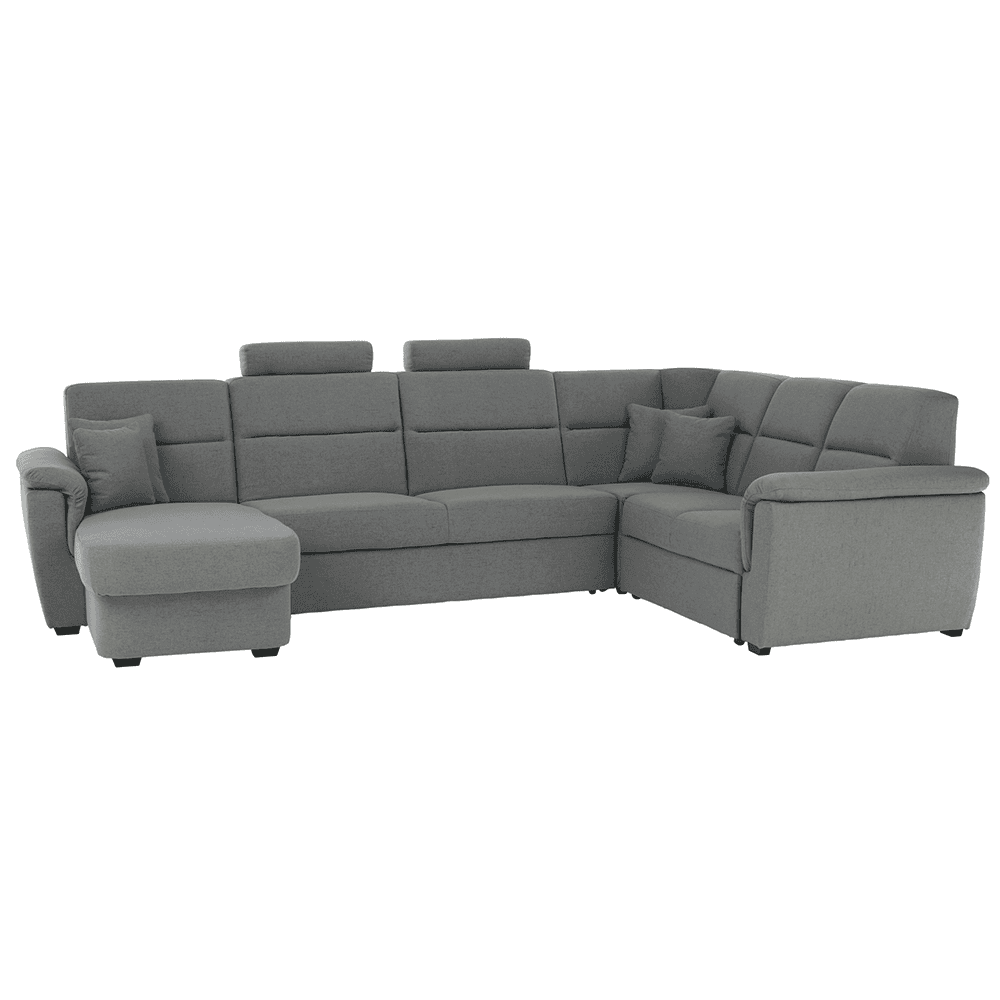 born-u-sedacia-suprava-siva-lava-hlavna colţar în formă de U, material gri, stânga, BORN U - imagine 1