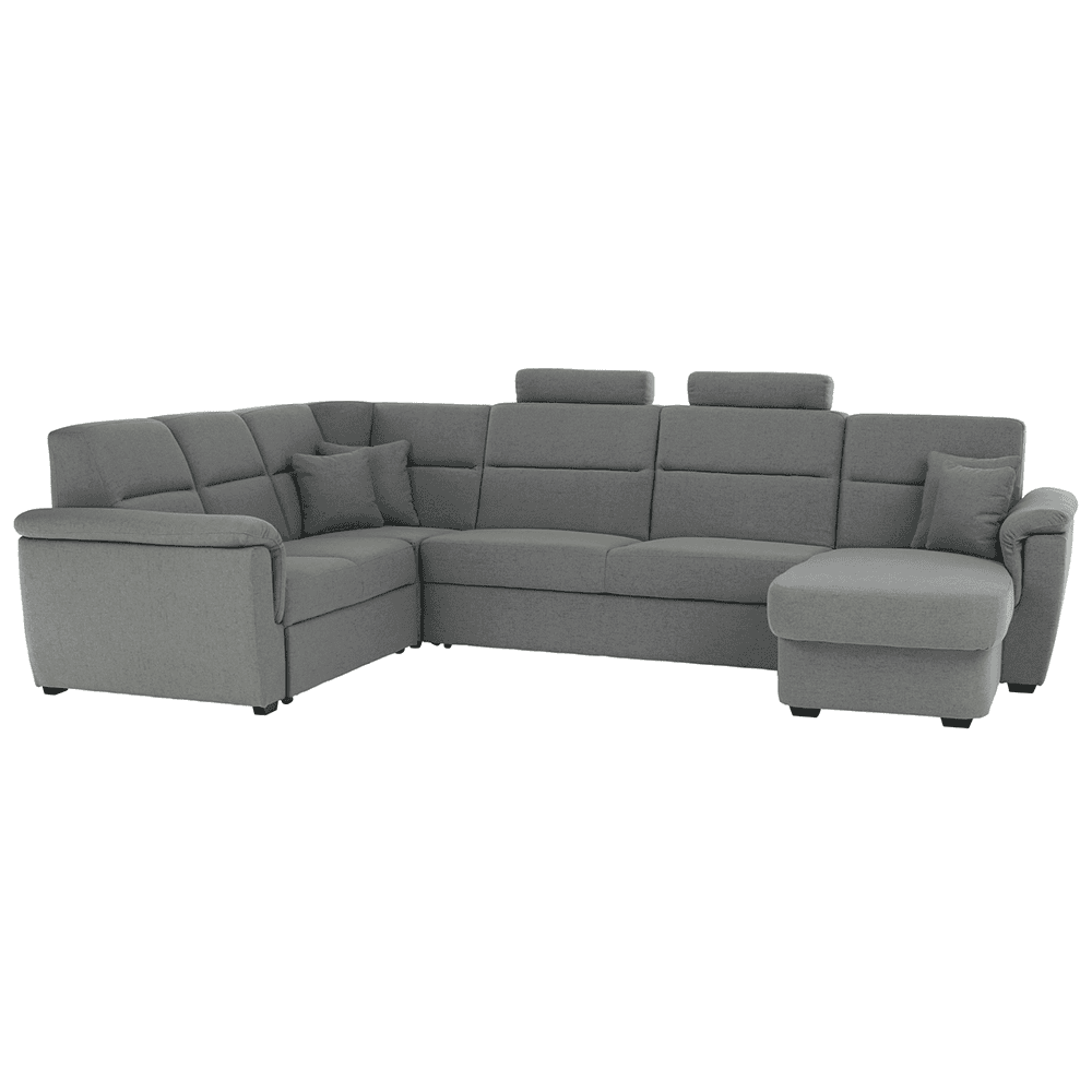 born-u-sedacia-suprava-siva-prava-hlavna colţar în formă de U, material gri, dreapta, BORN U - imagine 1