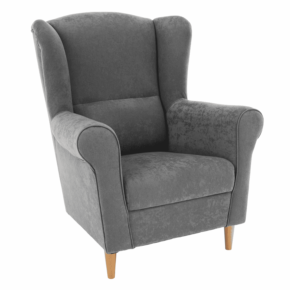 charlot-01 Fotoliu, textil gri, CHARLOT - imagine 1