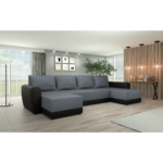 Canapea universală, gri/negru, DAKAR NEW U - imagine 4