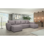 Canapea universală, gri-bej Taupe, DAKAR NEW U - imagine 5