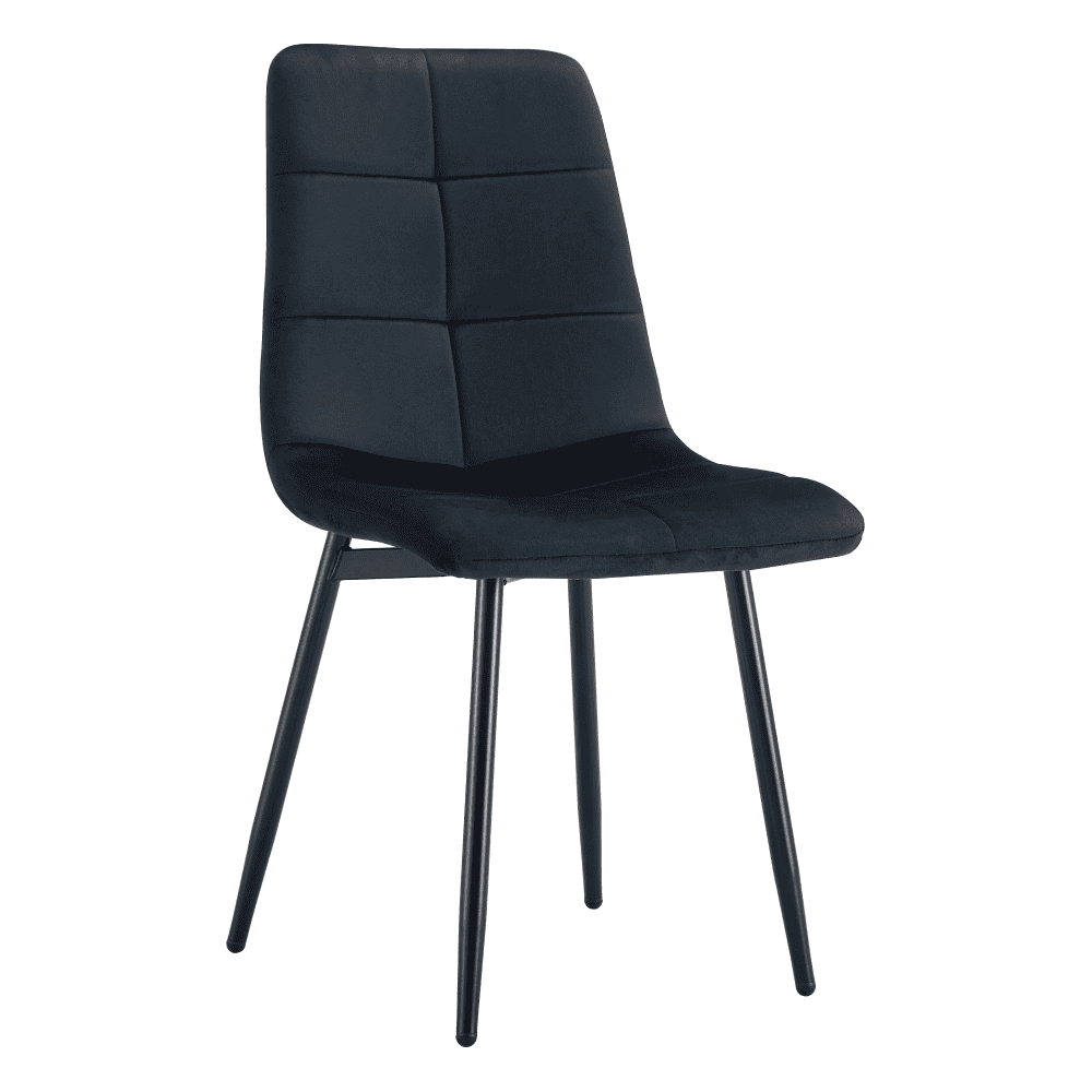 damia-typ-1-stolicka-cierna-1 Scaun dining, material neagră Velvet/metal, DAMIA TIP 1 - imagine 1