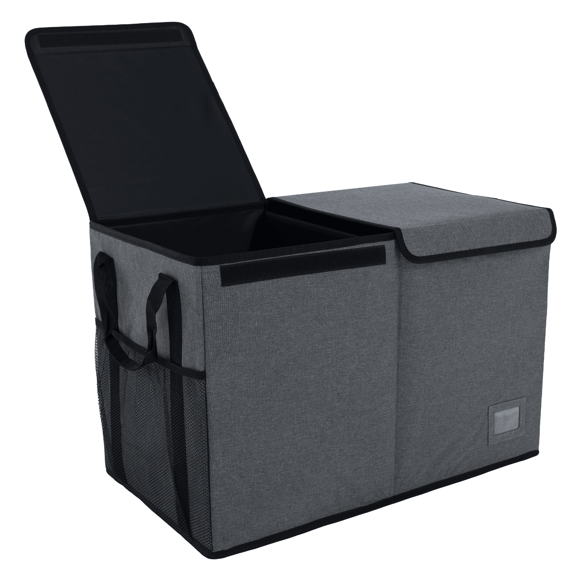 deter-box-siva-01 Cutie de depozitare pliabilă, gri/negru, DETER - imagine 1