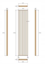 Riflaj perete despartitor MDF, LDA PREMIUM, Stejar Saragossa, 275x58 cm Mob360 - imagine 2