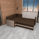 Canapea universală, bej / maro, DINA L ROH - imagine 3