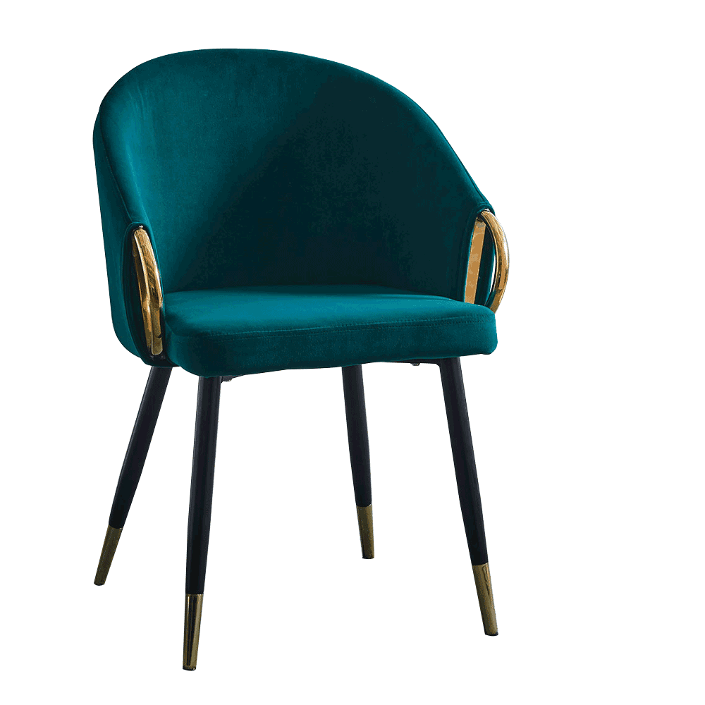 donko-kreslo-smaragdova-1x1k-02 Fotoliu design, ţesătură de catifea smarald / crom auriu, DONKO - imagine 1