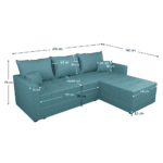 Set canapea universală petrol, DUAN ROH - imagine 4