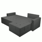 Set canapea universală, gri, DUAN ROH - imagine 2