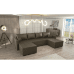 Set de canapea universală, maro, DUAN U UNI - imagine 3