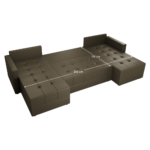 Set de canapea universală, maro, DUAN U UNI - imagine 4