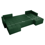 Set de canapea universal, verde, DUAN U UNI - imagine 4