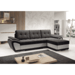 Canapea extensibilă, gri deschis/gri închis, dreapta, ENIF ROH - imagine 3