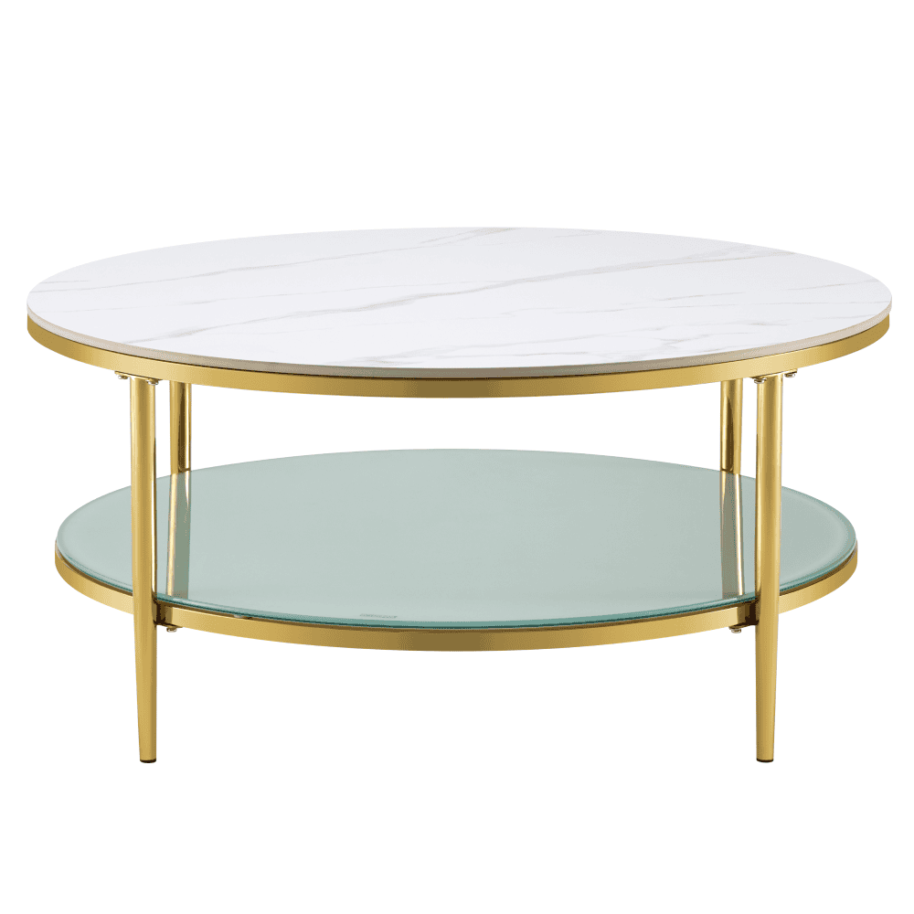 enion-2-new-konf-stolik-mramor-01 Masă de cafea, marmură deschisă/lapte/gold crom-auriu, ENION 2 NEW - imagine 1