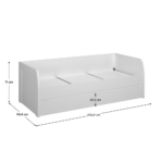 Pat 2S, 90x200 alb, ERODIN - imagine 2