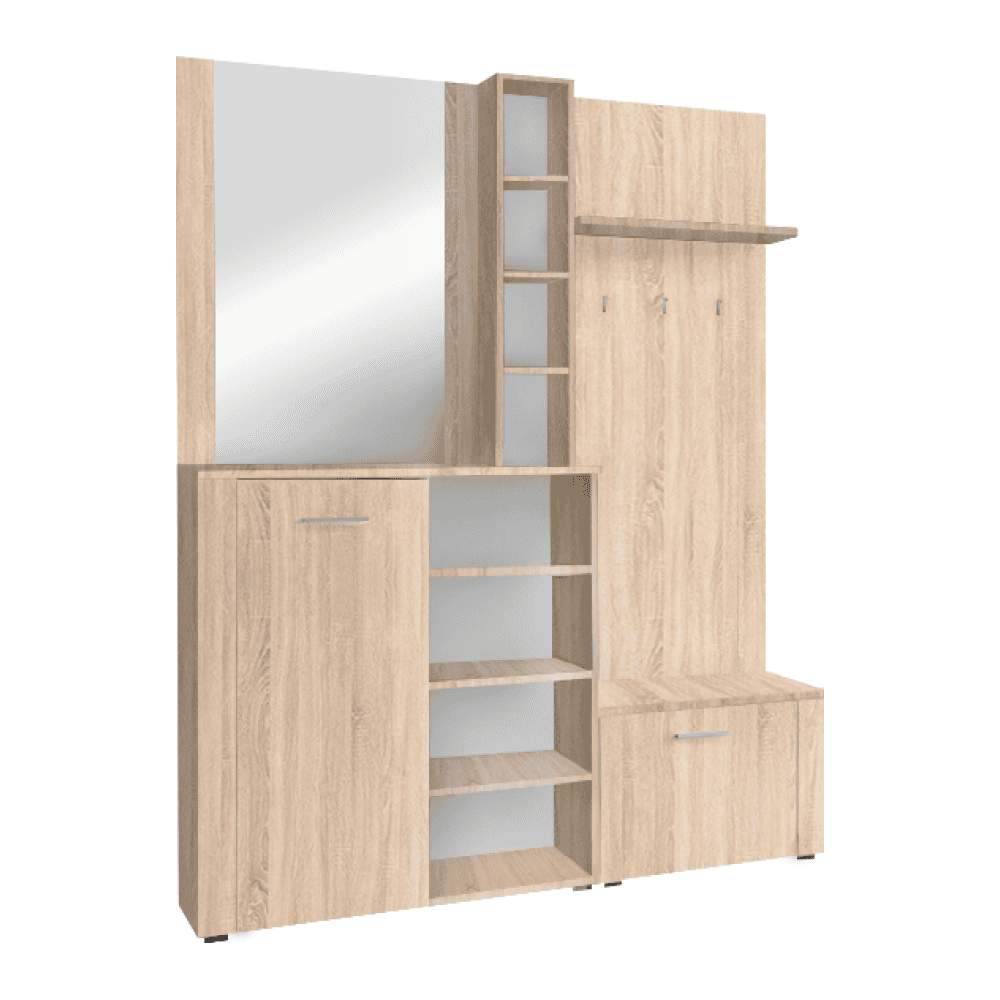 fandu-sonoma-01 Set pentru anticameră, stejar sonoma, FANDU - imagine 1