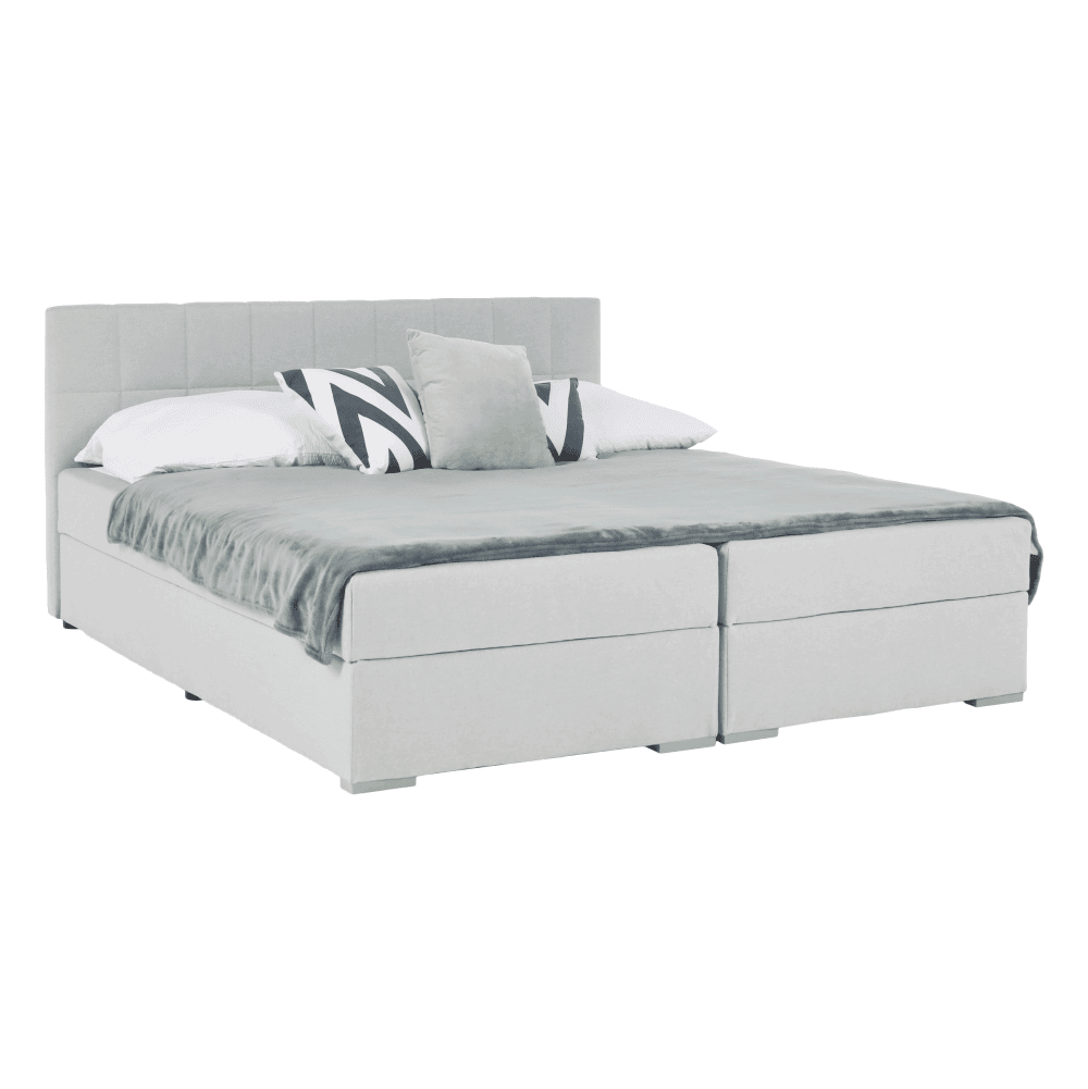 ferata-komfort-postel-180x200-hlavna Pat tip BOXSPRING 180x200, gri deschis, FERATA KOMFORT - imagine 1