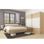 Set dormitor (pat 180x200 cm), stejar sonoma/ alb, GABRIELA NEW - imagine 9