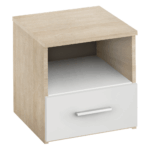 Set complet dormitor (pat 160x200 cm), stejar, sonoma/alb GABRIELA NEW - imagine 3