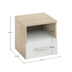 Set complet dormitor (pat 160x200 cm), stejar, sonoma/alb GABRIELA NEW - imagine 4